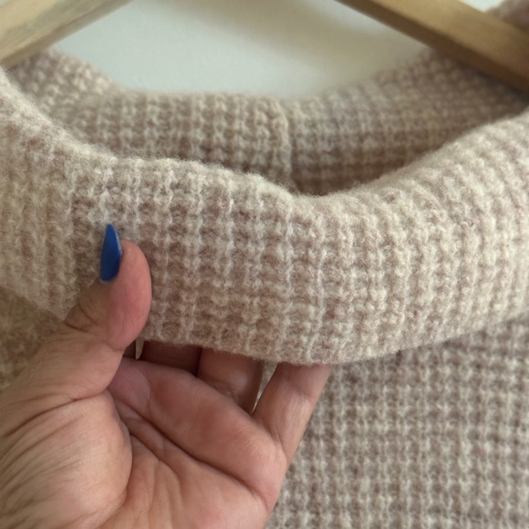 Free People waffle cow neck sweater - Picture 2 of 7